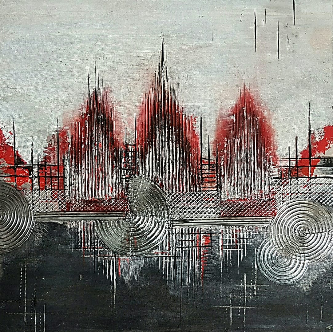 Rote Stadt Lebenslinie abstrakte Bilder