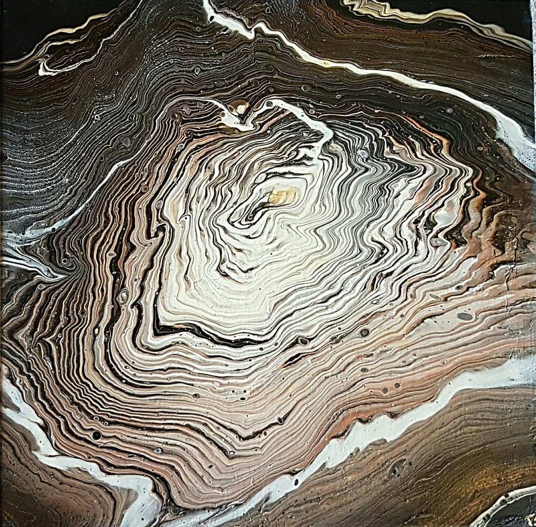 Wood Fluidart Bilder 40x40