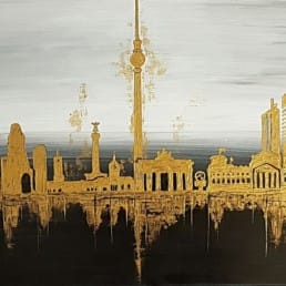 Berlin Skyline 50x100cm Bilder Gemaelde Stadt