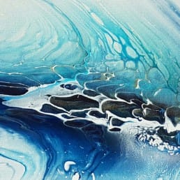 Fishbone Fluidart Bilder kleine Kunstwerke