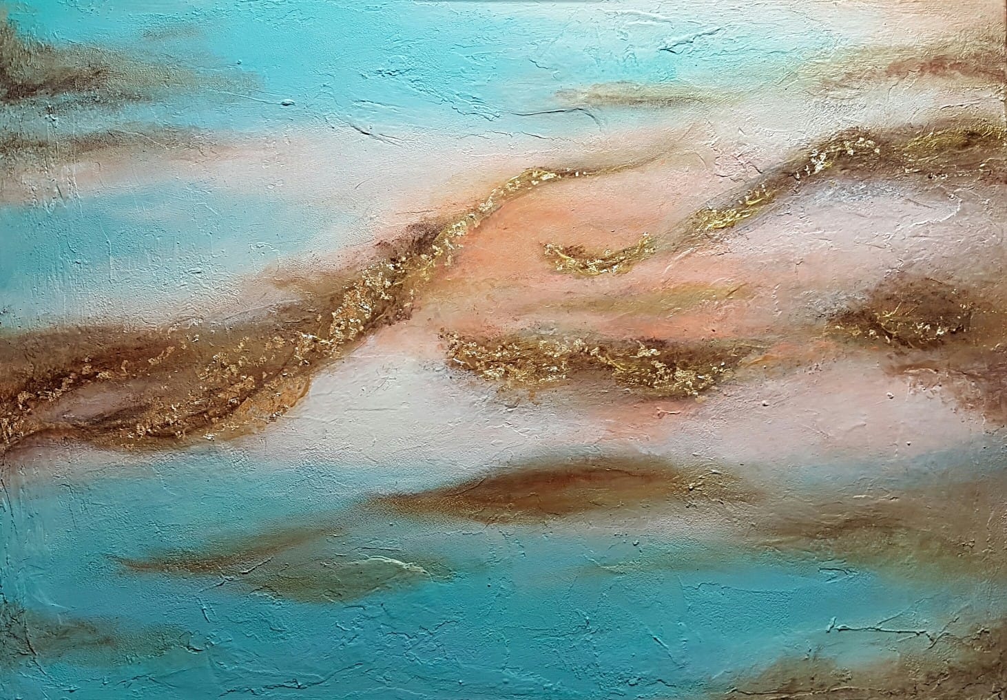 Sunlicght 70x100 Bilder Gemaelde abstrakt mixed media