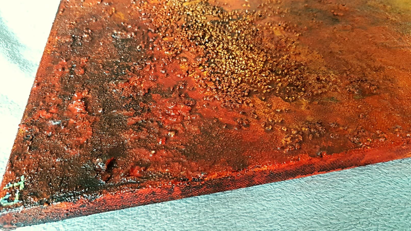 Sonnenfeuer Detail 2 Bilder Gemaelde abstrakt mixed media Strukturbilder