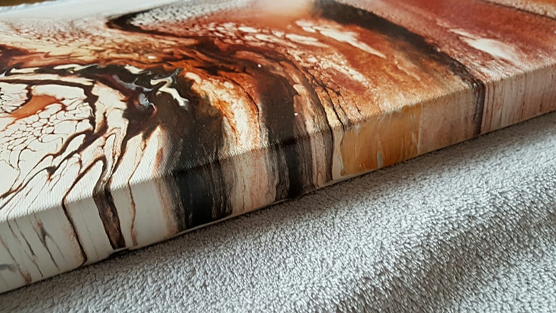 Collide Detail 3 Bilder Gemaelde abstrakt mixed media Fluidart