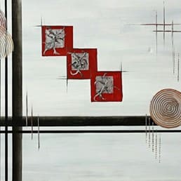 Strukturen 09 abstrakte Gemaelde, geometrisch 50x100