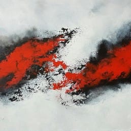 The battle 50x50cm Bilder Gemaelde abstrakt mixed media