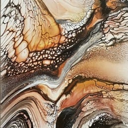 Collide 2 40x50cm Bilder Gemaelde abstrakt Fluidart