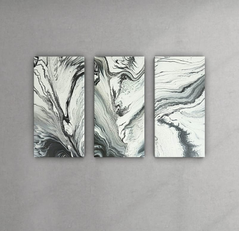 Elegenaz Triptychon schwarzweiß