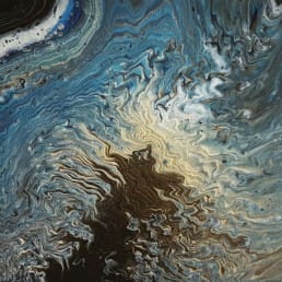 Nereide 50x50cm Bilder Gemaelde abstrakt Fluidart